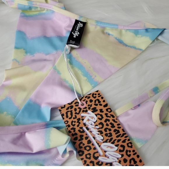 Nwt Revolve Reina Olga tye dye rainbow bikini size 2/6 - Picture 5 of 5